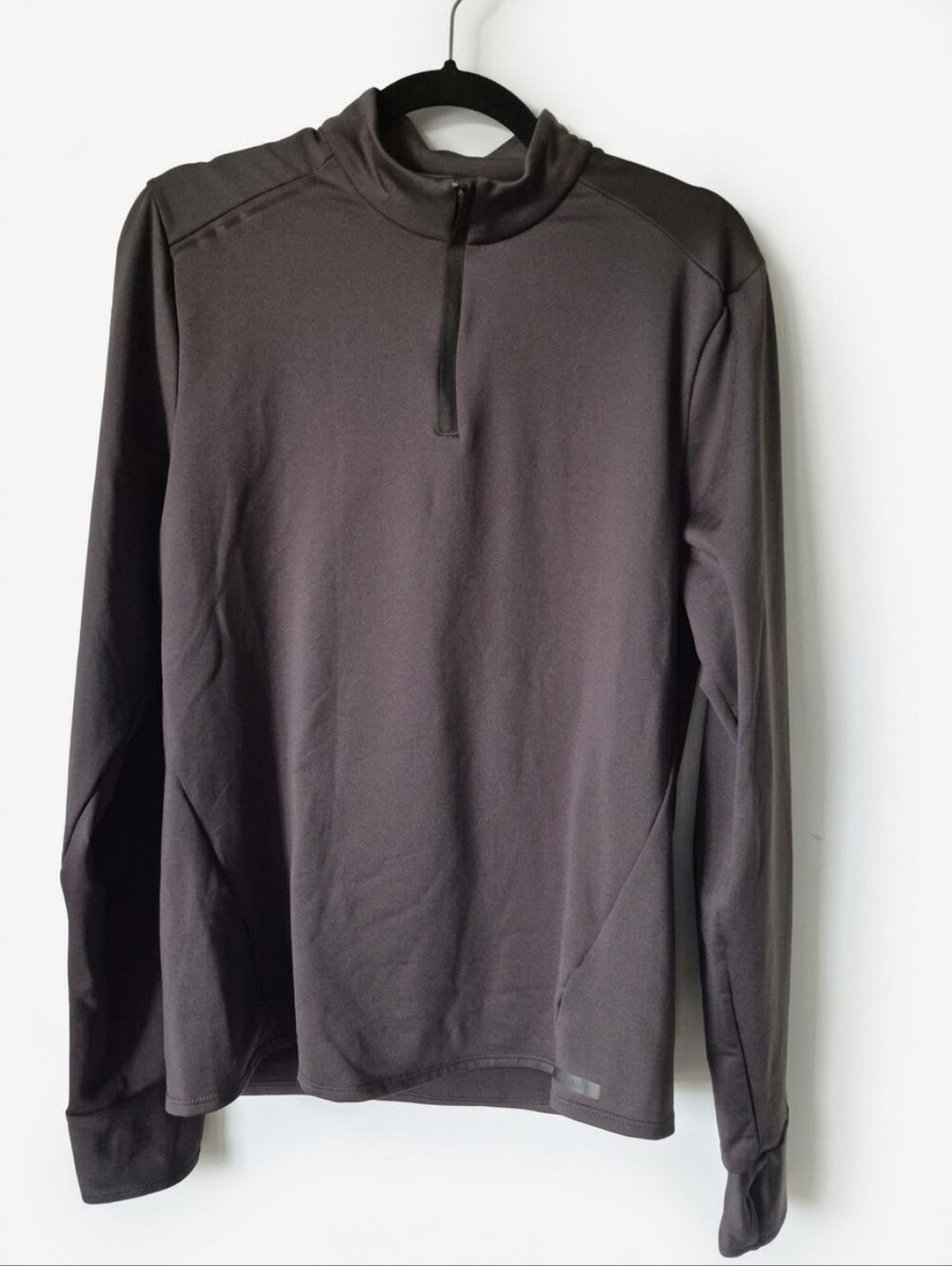 Decathlon Kalenji Dark Brown 1/4 Zip Long Sleeve Running Top - Men's Large
